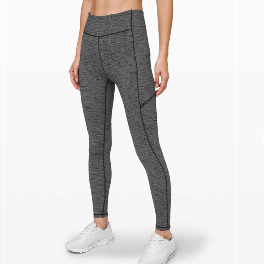 Lululemon Speed Up Tight 28” Black Heathered size 4